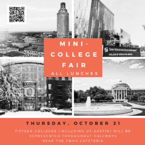 Informational flyer about Oct. 21 mini-College Fair